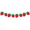 Set de Decoración para Fiesta de Cumpleaños Temática de Fresa y Fruta de Verano Bandera de Cumpleaños Espiral Etiqueta Inserto para Pastel