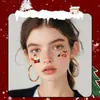 Adesivos de Natal Desenho Animado com Glitter Transfronteiriços para Rosto, Bonecos de Neve Fofos, Renas, Adesivos Infantis, Pintados, à Prova d'Água e Duradouros