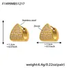Pendientes Geométricos de Triángulo de Acero Inoxidable con Circonita de Colores, Diseño Europeo y Americano, Elegantes y Exquisitos, Pendientes de Lujo Ligero al por Mayor