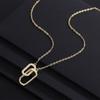 Collar minimalista de eslabones de plata esterlina S999 con hebilla de anillo geométrico, estilo de personalidad para mujer, cadena de clavícula DW, mismo estilo para novia