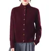Cardigan Outono/Inverno 2026 Feminino Gola Lapela Botão Malha Grossa Solto Casaco Suéter Top de Alta Qualidade Outono/Inverno