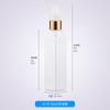 100ml plástico PET nacarado aceite limpiador loción cuadrado sub-botella material de empaque cosmético