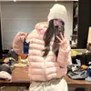 Jaqueta de Algodão com Penas e Costelas de Inverno Feminina Acolchoada 2026 Novo Estilo Coreano Curta Emagrecedora Casaco de Inverno Fino Casal Tendência