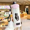 Botella de agua aislada de acero inoxidable 316, diseño elegante y lindo, perfecta para mujeres, con un toque de lujo y un asa portátil