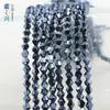Cuentas de color galvanizado con punta de diamante tallado al por mayor, nuevas cuentas de vidrio de cristal, cuentas sueltas, accesorios para joyería DIY