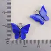 Pingente de borboleta em madrepérola de liga metálica para gota de óleo, acessórios de brinco DIY feitos à mão, materiais para joias de pulseira e colar