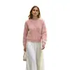 Cárdigan suéter de piel sintética de visón suave y esponjoso para primavera y otoño, top de punto elegante y único para mujer, prenda exterior casual