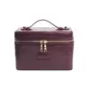 Nueva Bolsa de Maquillaje Portátil de Cuero PU de Gran Capacidad para Comercio Exterior, Neceser de Viaje Impermeable con Compartimentos Desmontables, Stock Listo de Fábrica