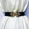 Cinturón elástico vintage para mujer con sello de cintura elástica