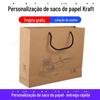Saco de Papel para Chá Espessado Atacado Loja Especializada Saco de Mão Impressão de Logotipo Saco de Papel Kraft Retrô Saco de Papel para Lanche Mais