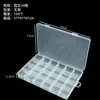 Caja Transparente de Plástico PP con 24 Compartimentos Caja para Joyería de Perlas Caja para Almacenamiento de Frijoles DIY Caja Organizadora para Piezas de Ferretería