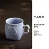 Taza de Té Casera Estilo Chino con Asa, Taza para Beber Agua Antiescaldante, Taza Pequeña de Café para Oficina, Taza de Cerámica de Regalo