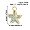 Colgante de Estrella de Mar Gota de Aceite Multicolores Accesorios Marinos Pendientes Pulseras Hechos a Mano Charms Joyería Transfronteriza Europea y Americana