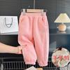 Pantalones de Felpa para Niños, Pantalones Gruesos, Ropa Exterior Deportiva Casual, Pantalones de Felpa Sueltos para Bebé, Pantalones de Chándal de Invierno para Niños Pequeños y Medianos
