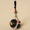 Chaveiro Pingente Escultura em Madeira Artesanal Papagaio Artificial Pingente para Bolsa Casal Pássaros Fofos Presente