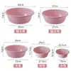 Tres piezas redondas de plástico engrosado y profundizado, lavabo doméstico grande, lavabo para bebé, lavadero, lavapiés, venta al por mayor