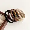 Color café con leche alta elasticidad estilo básico liga para el cabello ensanchada duradera no daña el cabello cuerda para coleta de pelo para mujeres anillo para moño