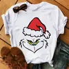 Monstruo de pelo verde Green's Christmas estampado divertido comercio exterior camiseta estampado estampado manga corta manga corta holgada