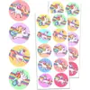 Set de 10 Pegatinas de Donas 3.8cm Pegatinas de Planeta Unicornio Pegatinas de Huevo de Dinosaurio Pegatinas para Niños