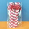 Topper para Pastel de Pajita de Papel con Lazo 10 Piezas Decoración Creativa de Mesa de Postres Tarjeta Inserto Fiesta