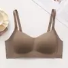 Novo Estilo Sem Costura Peça Única Sem Aro Íntimos Confortáveis para Mulheres, Fino, Respirável, Seios Grandes, Sutiã Pequeno Push-Up
