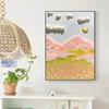 Pintura Decorativa Estilo Crema Nórdico Sentido de Textura Mural de Paisaje Marino Sentido Avanzado Arte Abstracto Dormitorio Mesita de Noche Sala de Estar Pintura Colgante