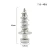 Conector de acero inoxidable semi-pasante dos en uno piezas invisibles tornillo fijador para carpintería accesorios de ferretería para gabinetes armarios muebles