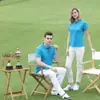 Archivo de solapa última camisa polo de algodón mercerizado camisa publicitaria overol corporativo hecho a medida bordado de logotipo en camiseta