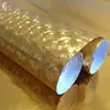Pegatinas de fondo para nicho de Buda papel tapiz de pan de oro patrón de dragón pegatinas instantáneas papel tapiz dorado renovación pared adhesiva tirano oro cobre moneda cepillado