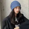 Temporada de Otoño e Invierno Transfronteriza Gorro de Punto Holgado Estilo Japonés Negro Versátil Lana Circunferencia de Cabeza Grande Envoltura para la Cabeza Gorro para el Frío Postparto Hombres de Moda