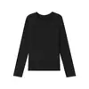 Nueva Camisa Base de Tencel Acetato para Mujer Otoño e Invierno, Tejido de Punto Cálido de Lana Lyocell con Cuello Redondo, Top Interior de Color Sólido