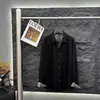 Camisa de Estilo Old Money con Patchwork de Cachemir, Falsa de Dos Piezas para Hombre, Camisa Elegante de Alta Gama de Manga Larga para Primavera y Otoño, Para Vestir en Capas
