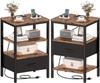 Com mesa de cabeceira com tomada e porta USB mesa de cabeceira tecido fumante sala de estar quarto painel móveis ferro