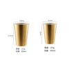 Vaso de cerveza de acero inoxidable 304, venta directa de fábrica, vaso para jugo, vaso resistente a caídas, vaso comercial dorado de una sola capa, vaso para bebidas frías a mano.