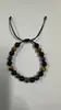 Pulsera de Ojo de Tigre y Obsidiana de 8MM Venta Caliente Transfronteriza Europea y Americana Doble Capa Tejida para Hombre Ajustable Imán Negro Cuentas de Yoga