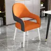 Mesa y sillas de comedor de lujo minimalista estilo italiano para el hogar, sillas de comedor de ocio para hotel restaurante nórdico, cuero moderno para discusiones