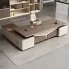 Mesa executiva de luxo, design moderno simples, mesa de presidente, mesa de CEO, mesa executiva, conjunto de mesa e cadeira para escritório de gerente