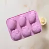 En Stock Molde de Silicona con Forma de Conejo y Zanahoria de 6 Piezas Molde para Hornear Chocolate Molde para Caramelos Blandos Molde para Pastel de Goteo