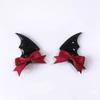 Black Little Devil Bat Wings Hairpin Halloween Red Butterfly Headwear Lolita Estilo Gótico Spice Acessórios para o Cabelo