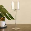 Copo Alto para Vela Estilo Europeu Suporte de Vela de Vidro Transparente Adereços para Casa Aniversário Casamento Aromaterapia Decoração Criativa Natal