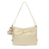 Bolsa tote de poá grande capacidade estilo coreano ins transfronteiriça, bolsa de ombro vintage artística moderna de luxo leve, bolsa transversal casual