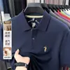 Camiseta de Manga Corta para Hombre 100% Algodón Nuevo Estilo Verano 2026 Casual de Negocios Bordado con Logo de Caballo Camisa Polo de Manga Corta para Hombre de Mediana Edad