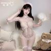 Ropa interior nueva sexy pecho perla cuello sirvienta tres caliente cadera uniforme traje 6434
