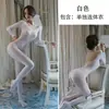 Body Sexy de Renda Aberta Sem Tirar Roupa Macaquinho Feminino Tentação Meia-Calça Preta Rasgada à Mão Roupa