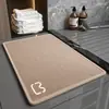 Alfombra de Piso de Lino de Color Sólido Cortable para Baño, Felpudo Absorbente de Agua y Antideslizante para Cocina, Alfombra de Piso Resistente a Manchas y al Desgaste