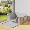 Caja de Arena para Gatos Extra Grande Antisalpicaduras Inodoro para Gatos a Prueba de Olores Caja de Arena para Gatos Enorme Arenero Abierto Compañero de Arena para Gatos