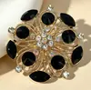 Broche de Rama de Olivo de Vidrio de Moda y Elegante Estilo Coreano, Pin de Ramillete, Accesorio para Ropa, Pin de Broche, Moda Europea y Americana