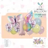 MECRLA Nuevo Elegante Set de Mariposas Animales Dibujos Animados Látex Globo Metálico de 1er Cumpleaños Decoración de Fiesta
