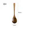 Cuchara de Madera de Acacia Cuchara de Madera Cuchara Cuchara de Madera Cuchara Larga Cuchara de Madera Cuchara de Madera para el Hogar Japonés Cuchara para Arroz Cuchara de Madera