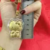 Ouro Puro Atrai-Fortuna Desenho Animado Kt Cat Pingente de Ouro Bolsa de Celular Enfeite para Pendurar no Carro Promoção de Transmissão ao Vivo Pequeno Presente Atacado